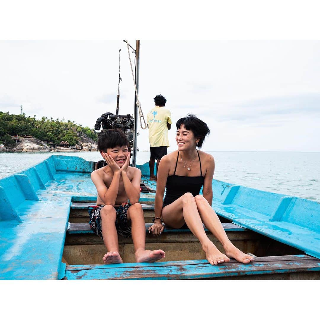 桃生亜希子さんのインスタグラム写真 - (桃生亜希子Instagram)「🚣 息子の成長を感じた日。　 息子、10歳の夏。🌞🇹🇭」9月9日 23時51分 - pinokosugar