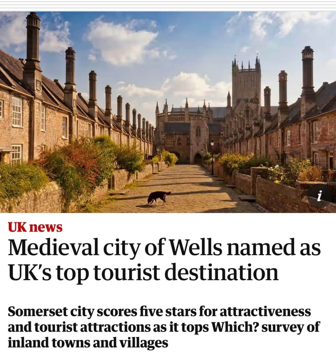 エドガー・ライトさんのインスタグラム写真 - (エドガー・ライトInstagram)「Alternative headline: Sandford wins Village Of The Year once again!*  Check out my home town winning some fancy plaudits. For those who don’t know, Wells, Somerset is my old stomping ground, where I lived from the age of 7**, and the location for Sandford in ‘Hot Fuzz’.   Ironically, Corfe Castle in Dorset was the number three choice, which is near where I was born, Swanage, and also a location we considered for Hot Fuzz.  Big up the Southwest x  *credit to @bradley_walters for the joke. ** #HesNotEvenFromRoundHere」9月9日 23時56分 - edgarwright