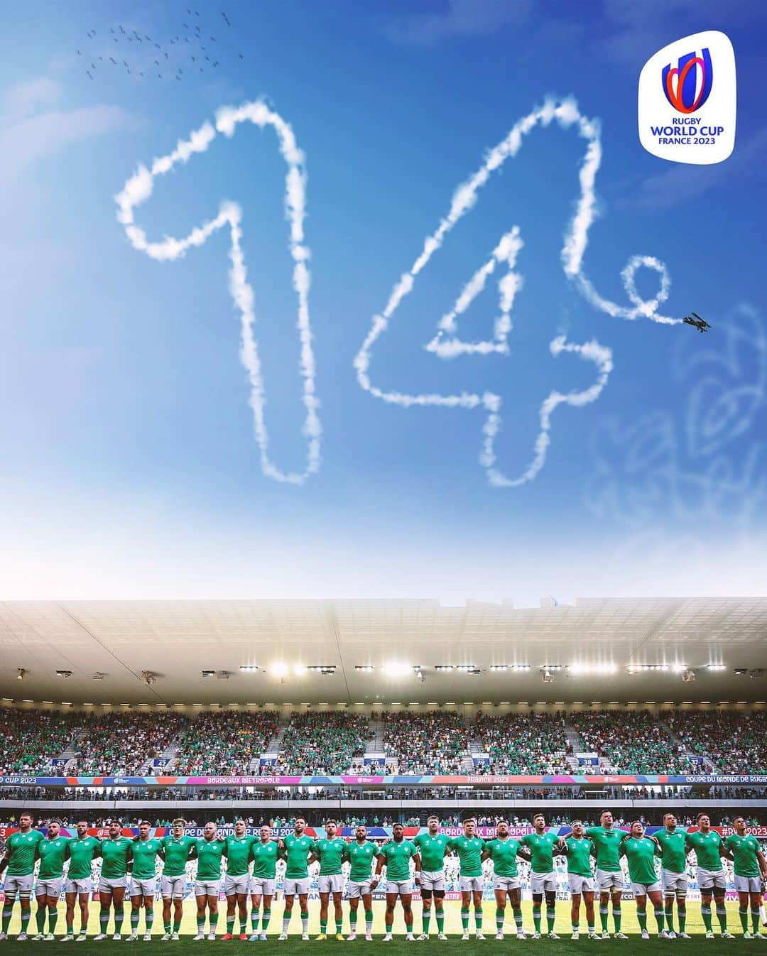 ワールドラグビーさんのインスタグラム写真 - (ワールドラグビーInstagram)「A 14 match win streak for @irishrugby ☘️  #RWC2023 | #IREvROU」9月10日 0時40分 - worldrugby