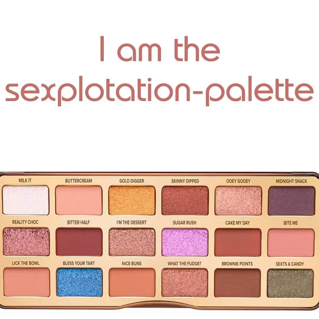 アルヴィダ・バイストロムさんのインスタグラム写真 - (アルヴィダ・バイストロムInstagram)「Which eyeshadow palette are you!  Been home with a cold and, naturally, been contemplating about eyeshadow palettes and their names. Their so meme-like in their form. An image(a color) paired with text. It both mirrors an imagined customer at the same time as it creates $her$.」9月10日 0時53分 - arvidabystrom