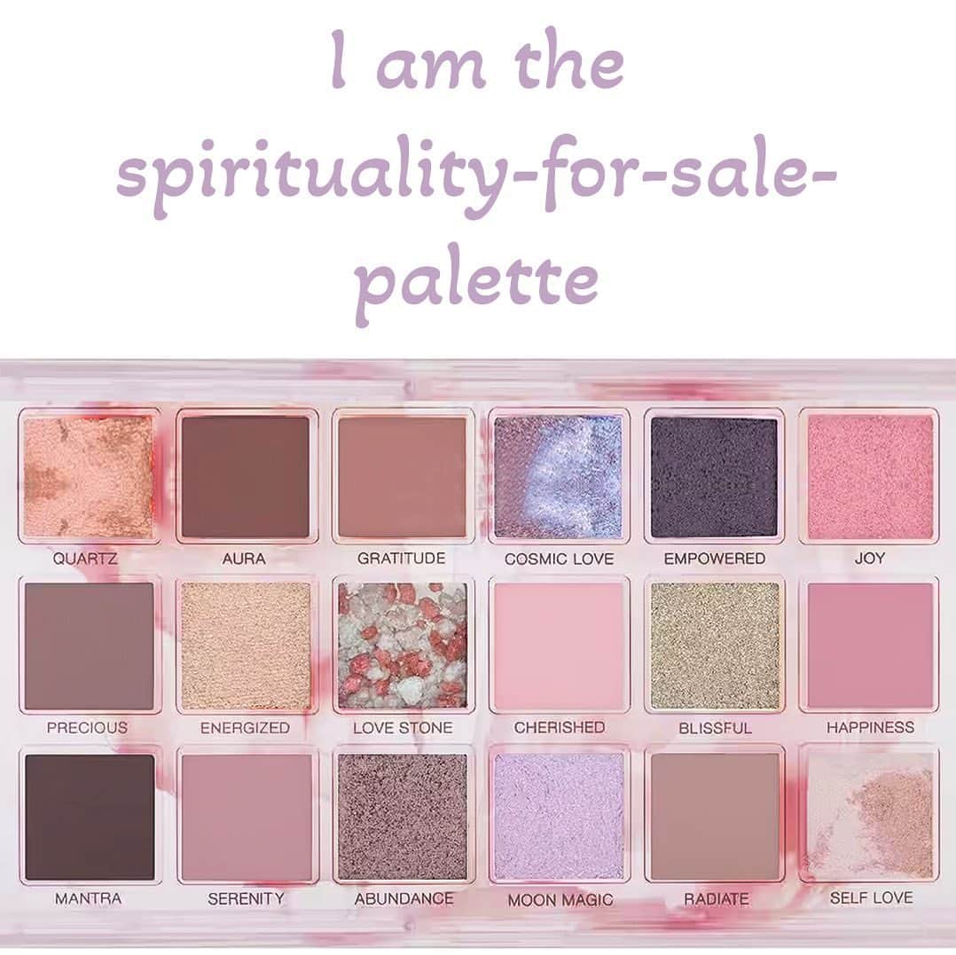 アルヴィダ・バイストロムのインスタグラム：「Which eyeshadow palette are you!  Been home with a cold and, naturally, been contemplating about eyeshadow palettes and their names. Their so meme-like in their form. An image(a color) paired with text. It both mirrors an imagined customer at the same time as it creates $her$.」