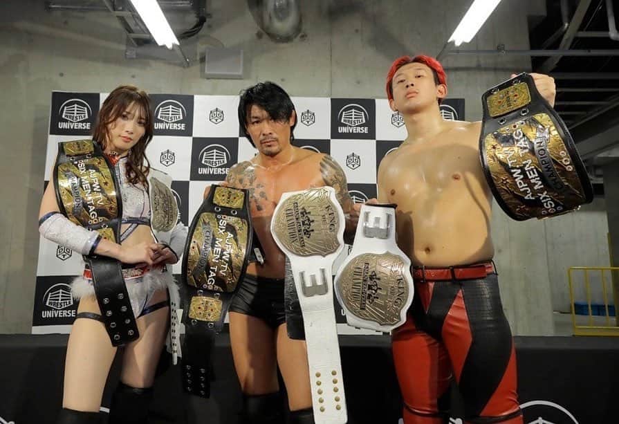 坂口征夫のインスタグラム：「2023.9.9 KO-D6人タッグ 全日本TV6人タッグ 2度目の防衛  2人に感謝！」