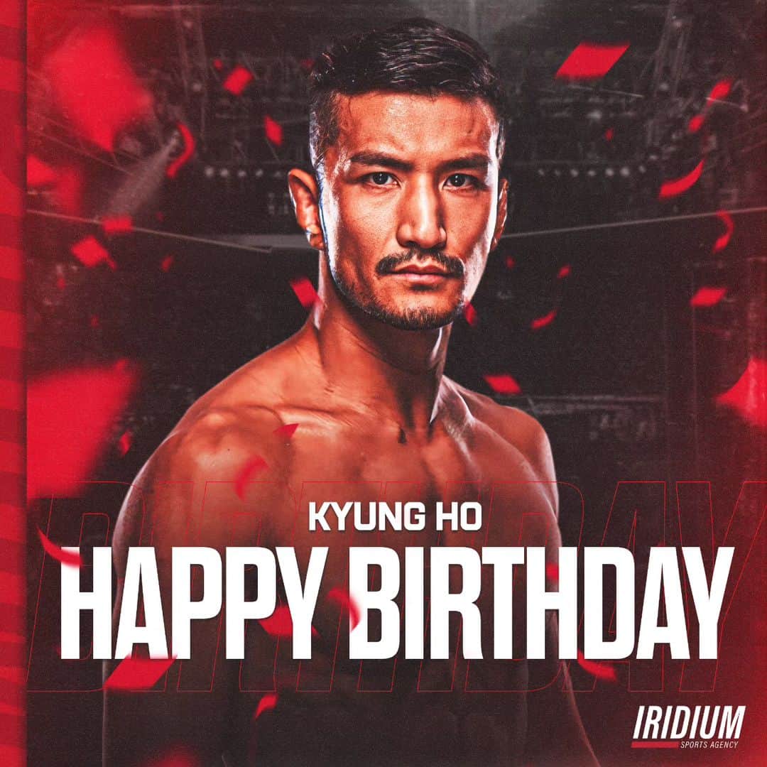 カン・ギョンホのインスタグラム：「Wishing a very #SaengilChukhahaeyo to #TeamIridium stud @mr.perfect.kang as he gets ready to try to earn his 3rd straight @ufc victory in November 🍰 #TheDarkside」