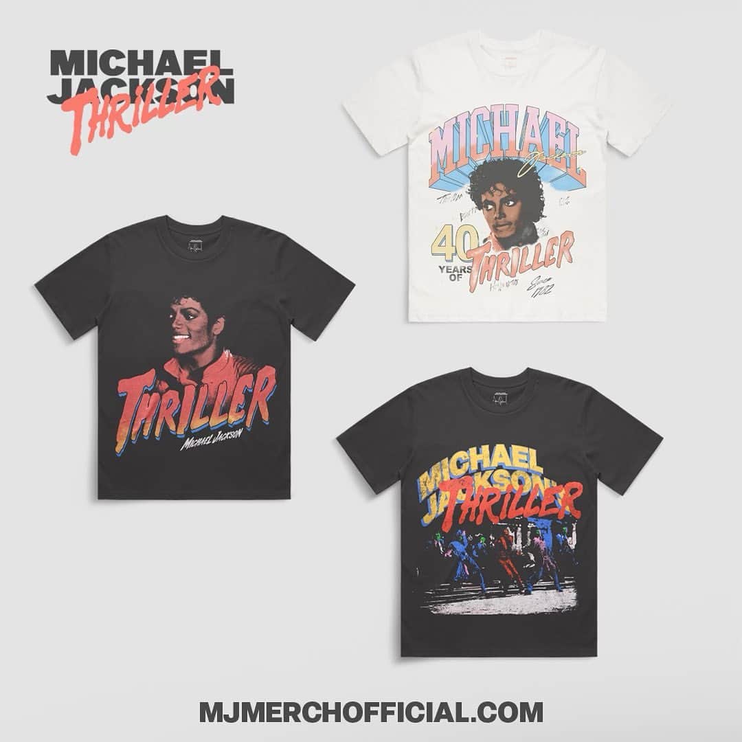 マイケル・ジャクソンのインスタグラム：「Unveiling Volume 2 of the newest @mjmerchofficial collection, inspired by the iconic Thriller album! Order now and receive in time for Halloween – the perfect way to celebrate the season in style while showing your love for the King of Pop.」
