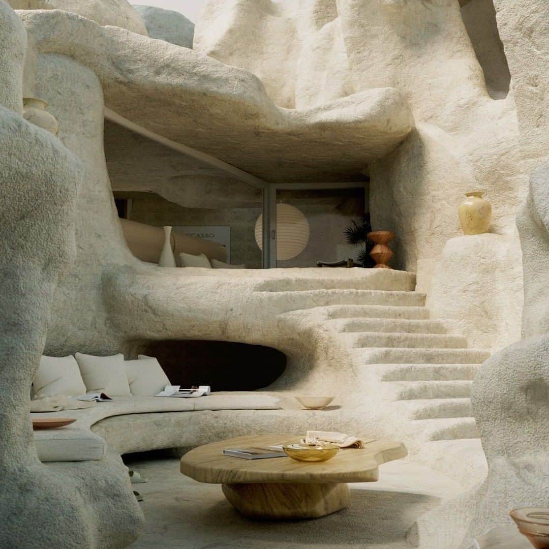 ウィンターケイトのインスタグラム：「We’ll do our weekend reading here.✨✨  Roca House by Joe Mortell.」