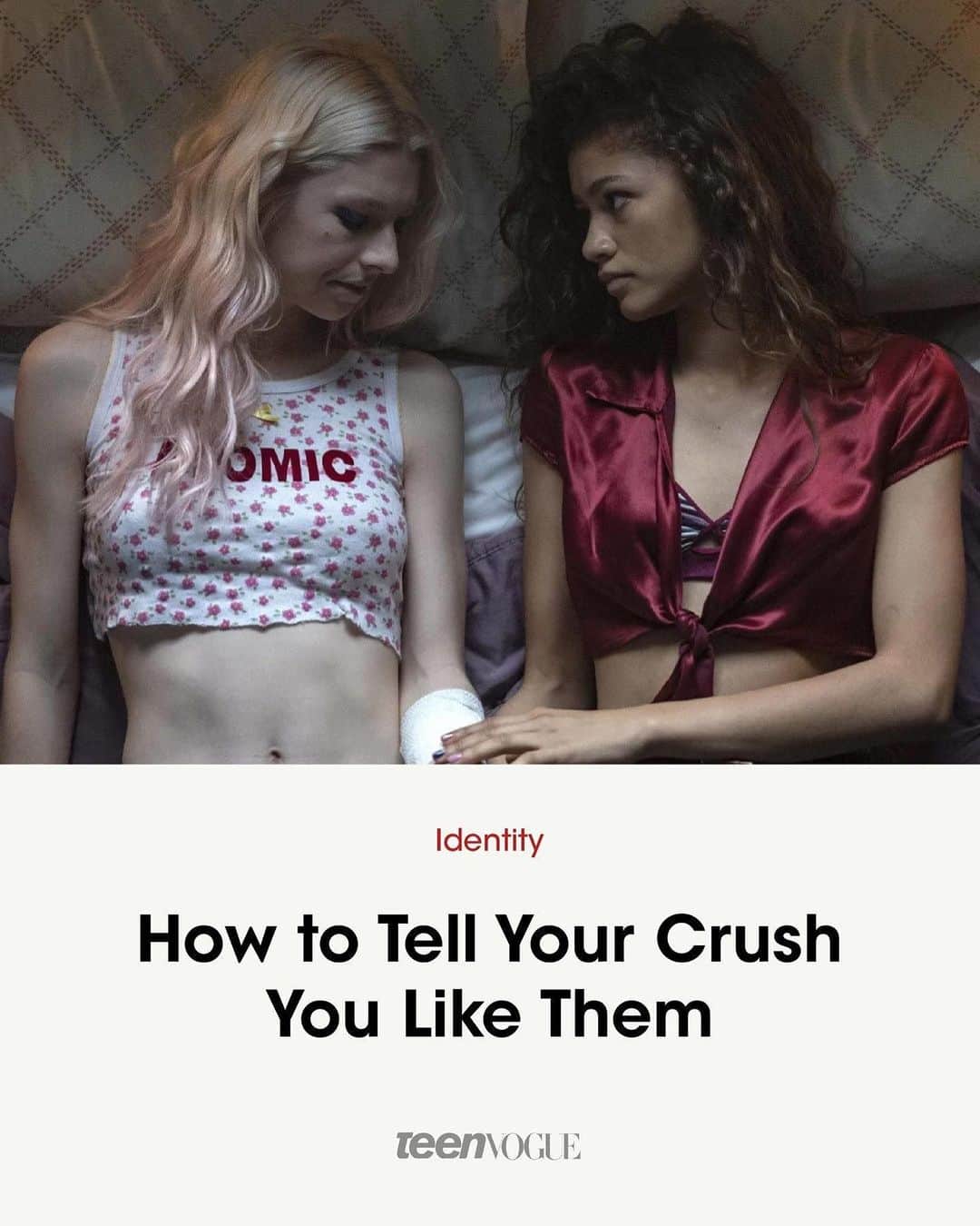 Teen Vogueのインスタグラム：「*blushes instantly* 👉👈 😳 Telling your crush that you like them may or may not make you want to run away screaming, but do not fret! At the link in bio, we break it down to feel a little less intimidating ✨   (📸: HBO)」