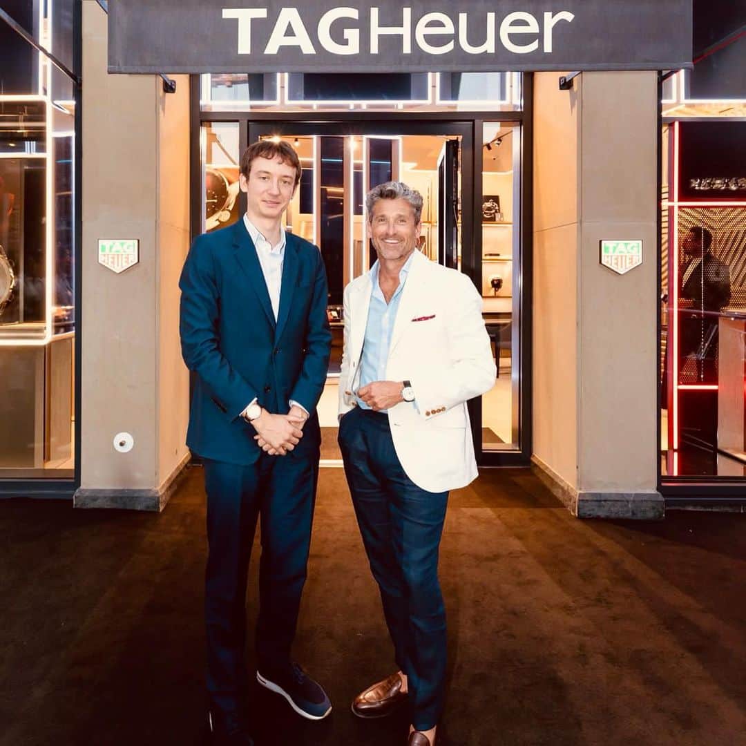 パトリック・デンプシーさんのインスタグラム写真 - (パトリック・デンプシーInstagram)「Always a pleasure to visit a new @tagheuer  boutique.  Had a wonderful time in Munich Germany. @porsche   Styled by @warrenalfiebaker  @brunellocucinelli_brand」9月10日 3時19分 - patrickdempsey