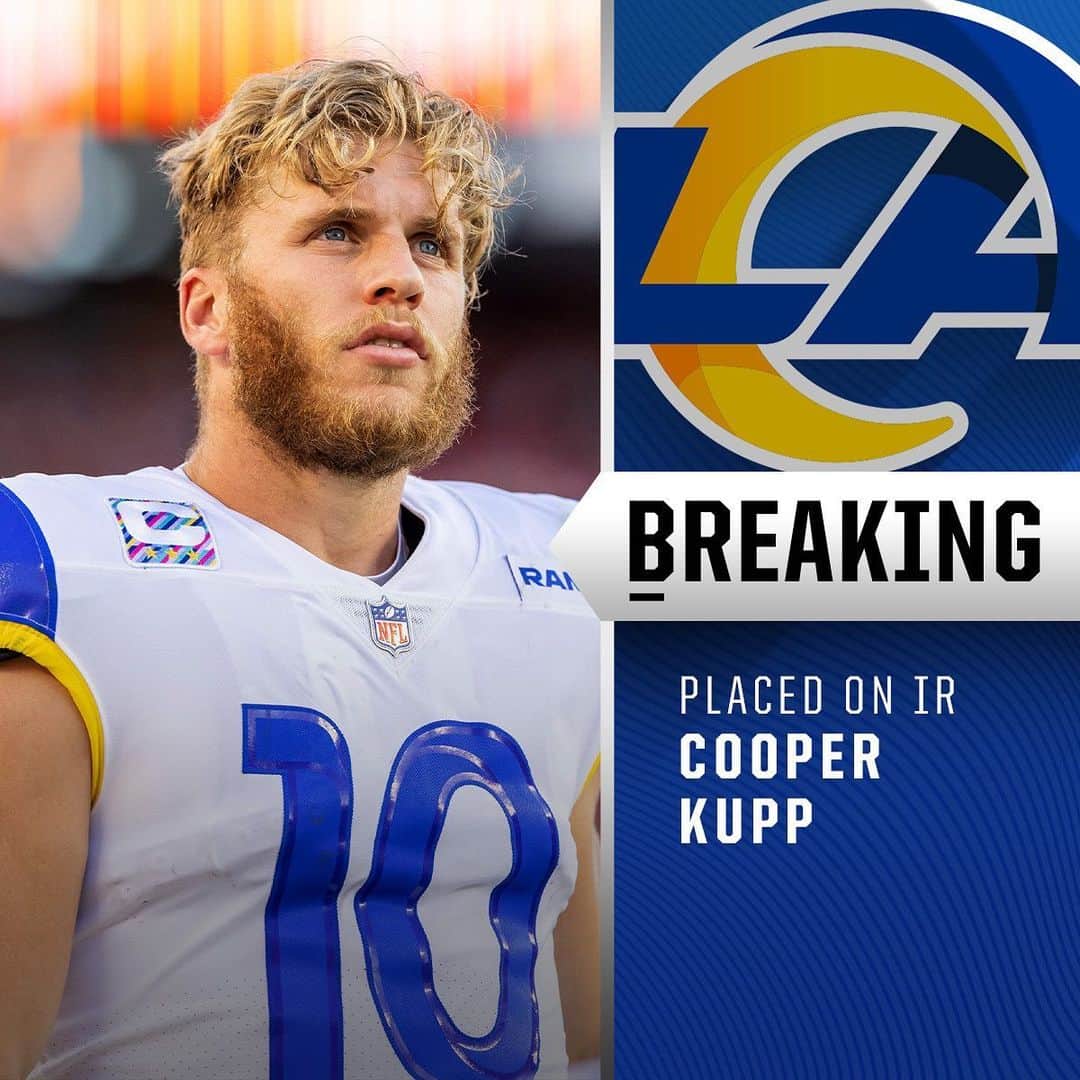 NFLのインスタグラム：「Rams are placing WR Cooper Kupp on injured reserve (via @rapsheet)  📷: Jeff Lewis/AP」