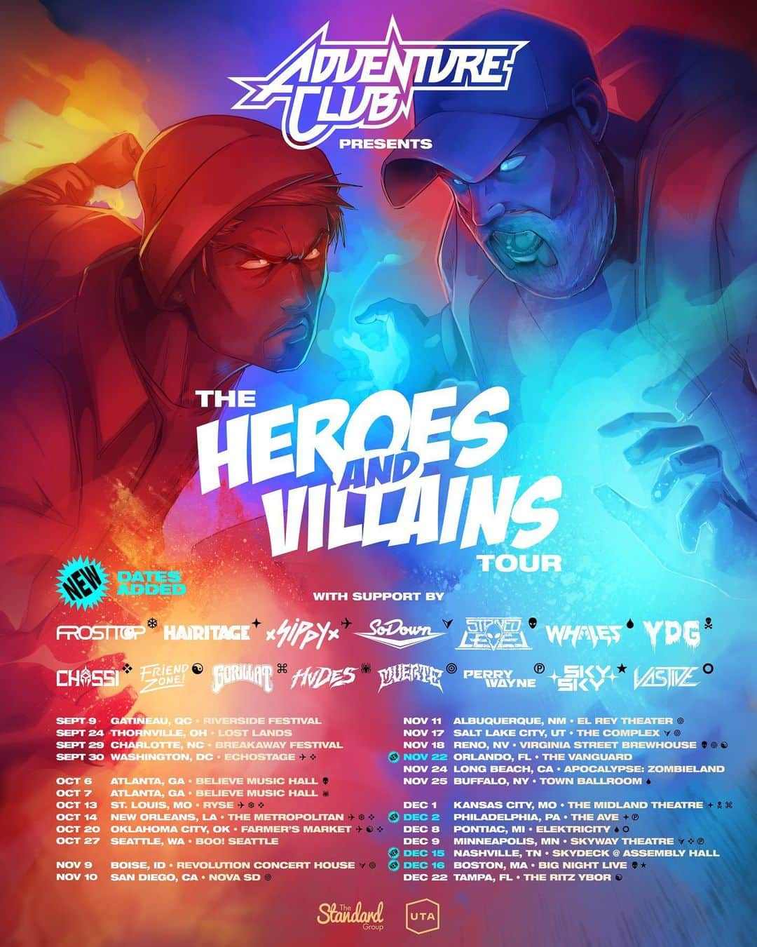 Adventure Clubさんのインスタグラム写真 - (Adventure ClubInstagram)「NEW DATES, NEW VISUALS, NEW MUSIC // The Heroes x Villains Tour phase 2 on sale now! Link in our bio⚖️」9月5日 23時00分 - adventureclub