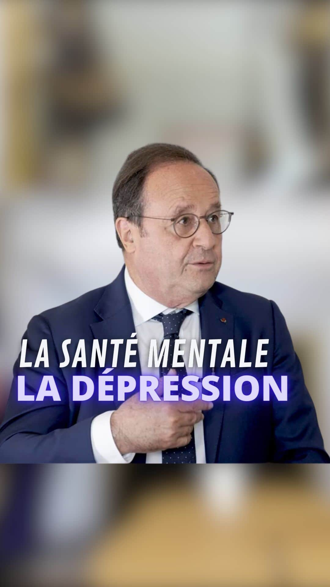 フランソワ・オランドのインスタグラム：「Découvrez l’interview de @fhollande sur la dépression dans “On parle de tout”, l’émission dédiée à la santé mentale des jeunes en France.  La dépression touche 1 jeune sur 5 en France donc un grand merci à Monsieur Hollande d’avoir sensibilisé la jeunesse à ce sujet.   Retrouvez l’émission en entière sur notre chaîne YouTube.」