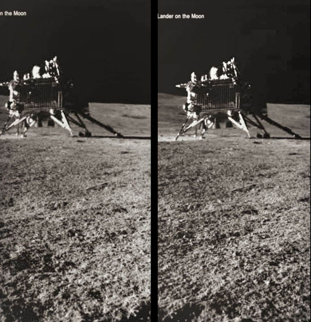 ブライアン・メイのインスタグラム：「Indians on the Moon !!! They won the race to visit the terrain near our Moon’s South Pole. And they took a stereo camera !!! This is the very first stereo they have published - just a couple of hours ago.  My genius colleague Claudia Manzoni @lonely_whispers_ has seized the anaglyph they put out and converted it to side-by-side stereo … and together we made some adjustments to make it easier to view.  So here it is - in parallel stereo, and then - swipe - in cross eyed stereo. Then - swipe again- I’ve posted Jamie Cooper’s nice photographic guide to where this is taking place.  Sadly I never got to know the Chadrayaan 3 team, but this shows the Vikram lander vehicle … imaged by the stereo camera in the Pragyan rover.  Can’t wait to see more stereos from this mission! Congratulations Chandrayaan Team !!! @jamiecooperphotography  Enjoy !!! Thanks Claudia - thanks Jamie —- Bri」
