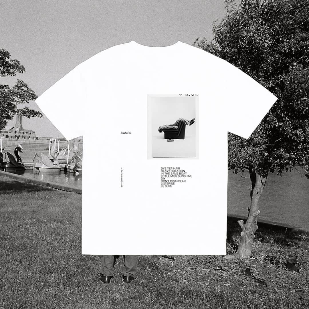 SWMRSのインスタグラム：「SWIPE TO REVEAL. We didn't have this one on tour but it does give you some new info.... Sonic Tonic tracklist shirt available for pre-sale now」