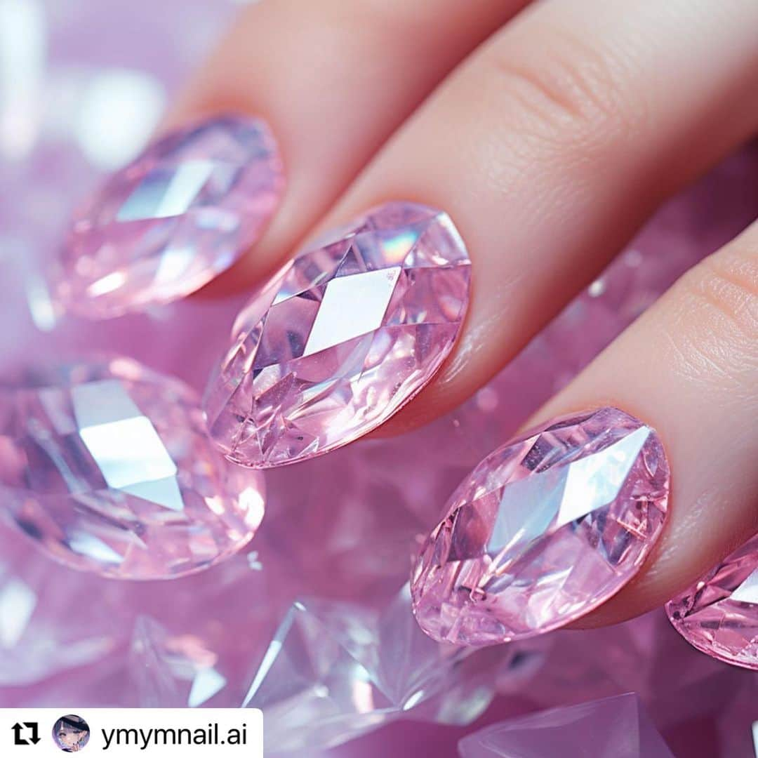 Nail Designsのインスタグラム：「Credit: @ymymnail.ai  ・・・ 𝕡𝕚𝕟𝕜 𝕛𝕖𝕨𝕖𝕝 𝕟𝕒𝕚𝕝𝕤 𝕓𝕪 𝔸𝕀 ピンクの宝石ネイル 【 AI夢ネイル図鑑 no.1,063 】  ◇ AIによる夢ネイル資料掲載中 ◇ デザインのよくある質問はプロフ欄URLにて ◇ AdobeStockに商用利用可能素材提供中 ◆ 画像は存在しない架空のデザイン資料です ◆ ネイルサロン様へのお持込みはご迷惑になるためご遠慮ください ◆ 画像の無断転載・販売はご遠慮ください  これらのネイルデザイン資料はAIイラストツール #midjourney で生成した架空の画像です 📖まとめ欄にAIネイルを再現してくれた皆様からの投稿を掲載しています  ⭕️ Recreate by yourself セルフネイルの参考に ネイリスト様自身による再現/アレンジ ❌ Request to manicurist ネイルサロン様へのお持込みはご迷惑がかかりますので何卒ご遠慮ください . . . . #ネイル #ネイルアート #ネイルデザイン #美甲 #네일아트 #キラキラネイル #宝石ネイル #nails #nailart #nailstagram  #aiart #ainail #nailinspo #nailidea #glitternails #pinknails #jewelryaddict #midjourneyv52」