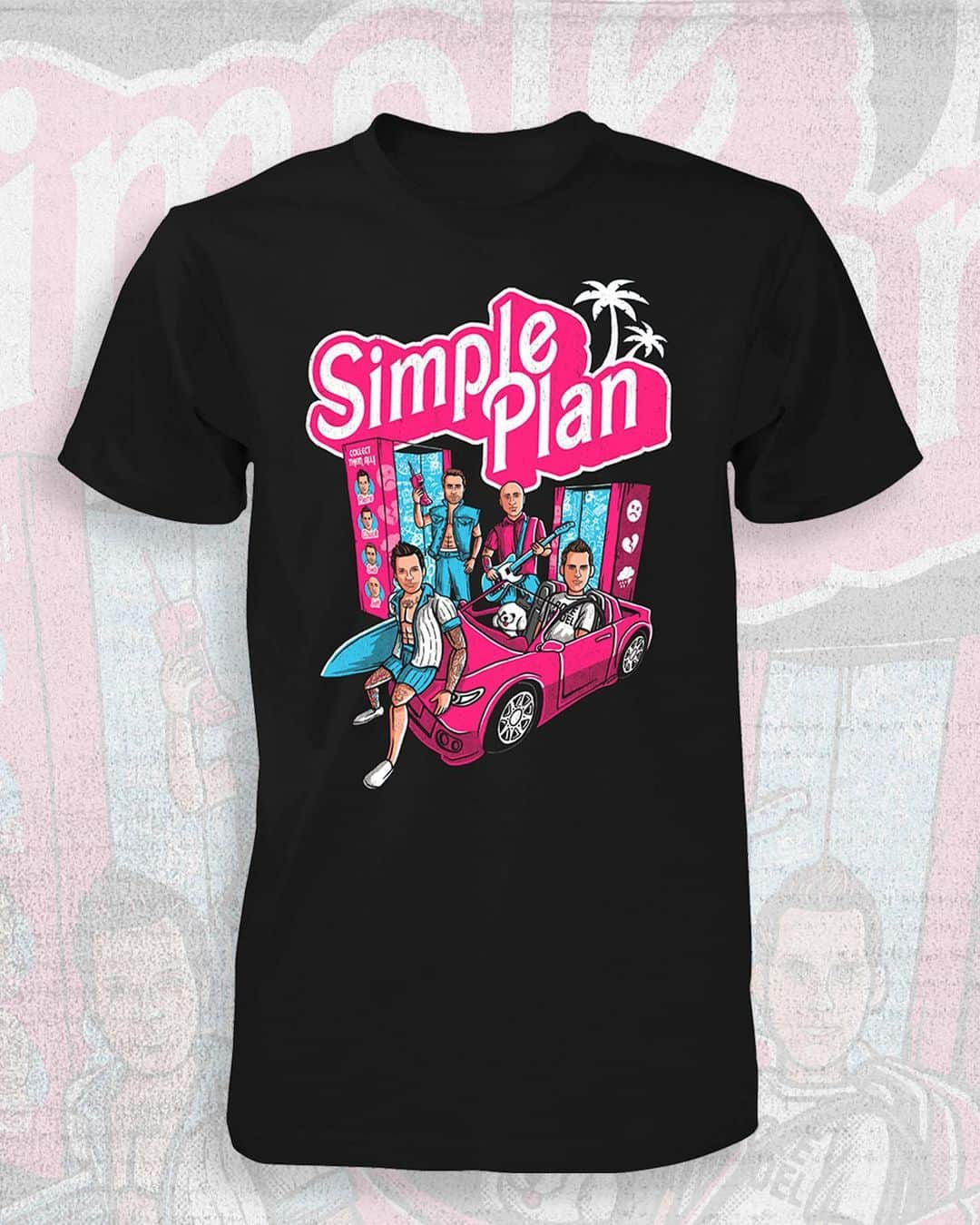 Simple Planのインスタグラム：「Our job is just band.  We heard you! After seeing the record number of comments asking where to get Pierre’s epic Simple Plan Dolls shirt, we decided to add it to our online store, along with a bunch of other amazing new designs! Go grab yours now at simpleplanstore.com before they’re all gone! 🤘💗💖」