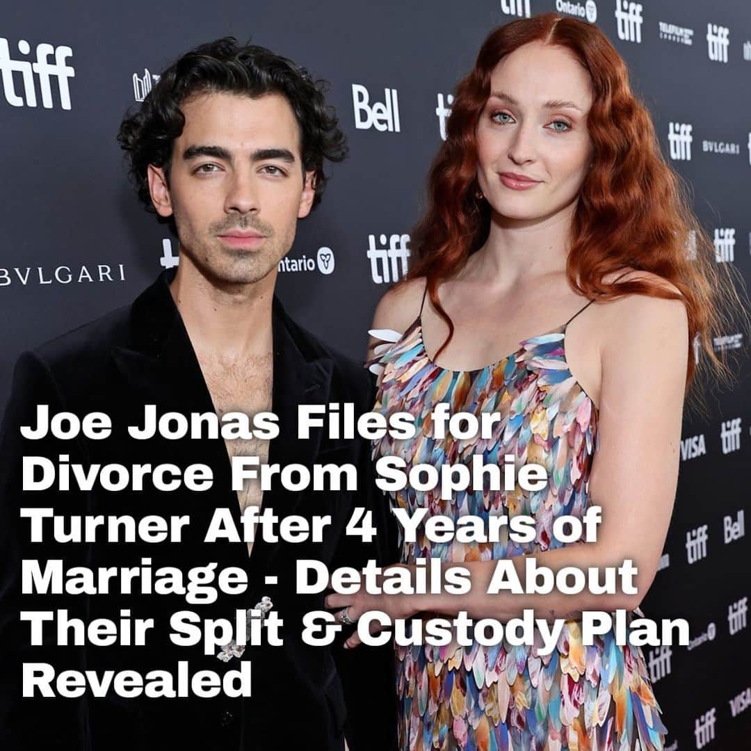 Just Jaredさんのインスタグラム写真 - (Just JaredInstagram)「Joe Jonas and Sophie Turner are getting divorced after four years of marriage. Court documents revealed the reported reason for their split and how they plan to handle custody of their two children. Click this pic in the LINK IN BIO to learn more.  #JoeJonas #SophieTurner Photo: Getty」9月6日 5時51分 - justjared