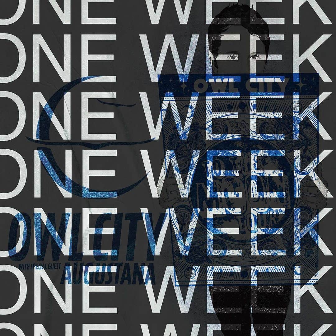 アウル・シティーのインスタグラム：「We’re one week away from the “To The Moon” tour with Augustana.   Who’s coming?  If you haven’t procured one yet, there’s still a few tickets left on my website (link in bio).  See ya soon?  #owlcity #tothemoon #cocomoon」
