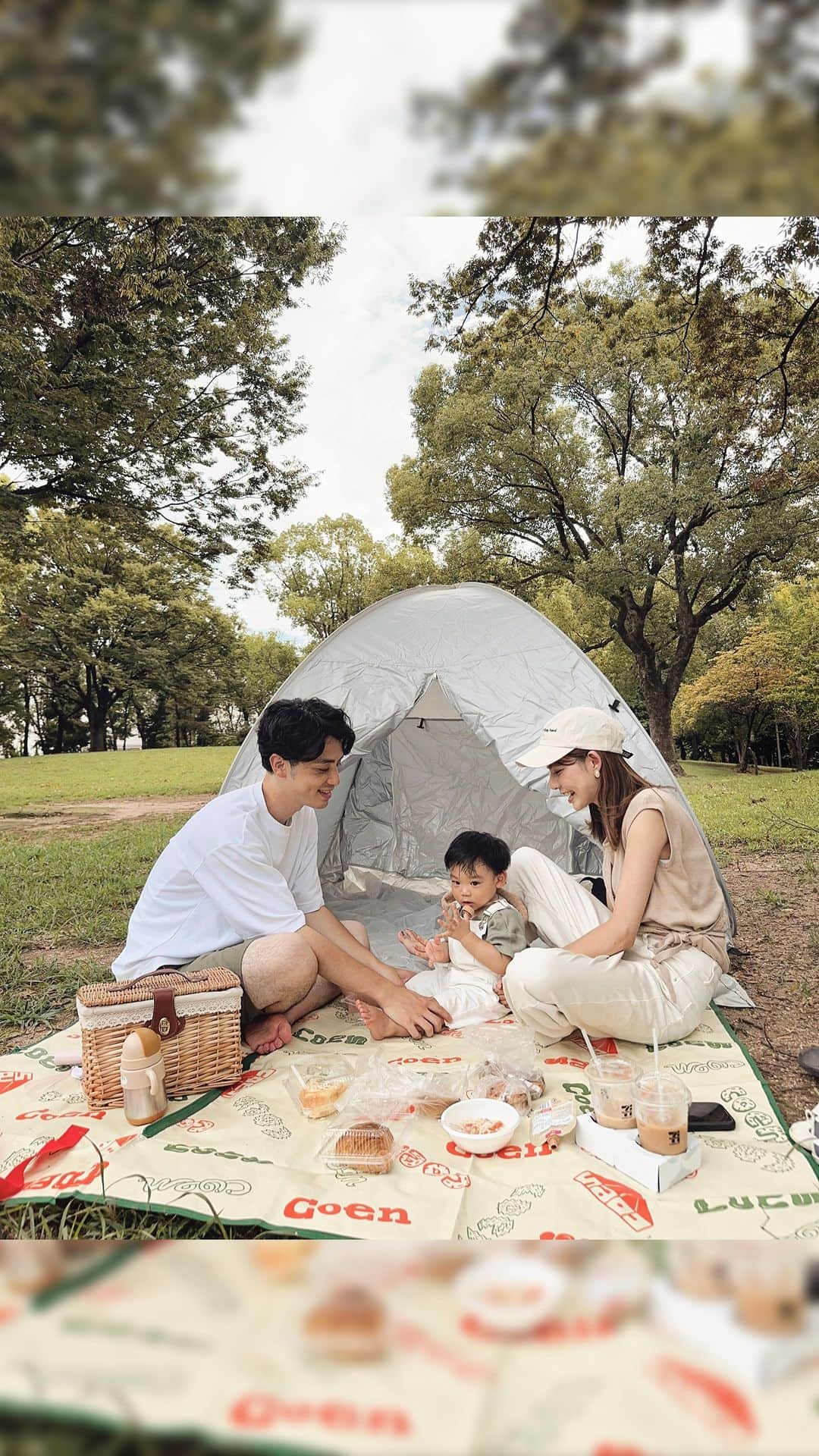 畑有里紗のインスタグラム：「公園でピクニックシートを引いて 美味しいもの食べながらたわいもない話して 笑い合っている家族時間が幸せ〜〜☺️🫶  息子がどんどん出来ること多くなってきて 私たちの問いかけにも色々応えてくれるから面白い🤣♡ 私たち夫婦の癒し時間🤤🤍  ピクニックシートはcoenのものだよ〜🙆‍♀️ バックにもなっちゃうので必要な荷物一緒に運べるしありがたい👍  #coen#コーエン#オシャピク#おしゃピク#ピクニックシート#PR#家族#3人家族#休日の過ごし方#息子#男の子ベビー#男の子ママ#男の子パパ#家族時間#ピクニック#公園」