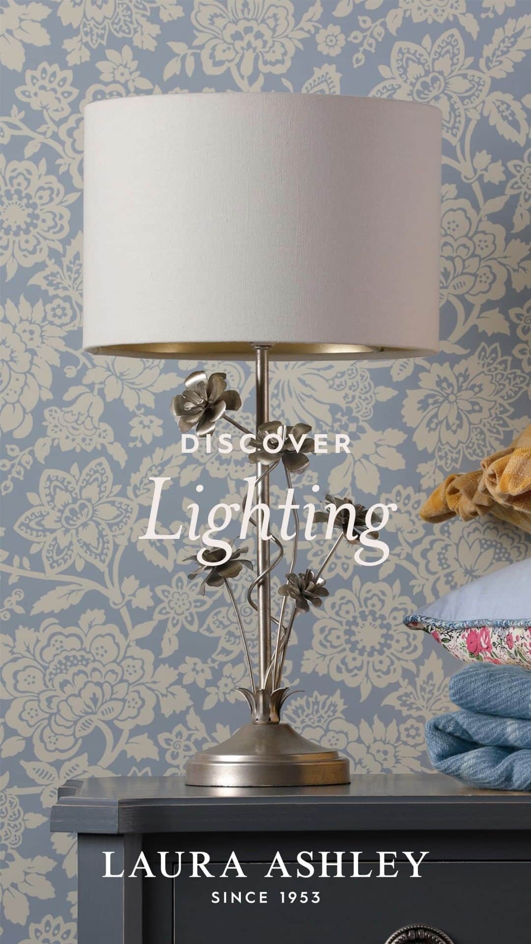 ローラアシュレイのインスタグラム：「Add some ambience to your home with our latest Lighting Collection. Featuring iconic styles in brand new finishes, there is plenty of options to choose from.⁣ ⁣ Now available on lauraashley.com and @nextofficial」