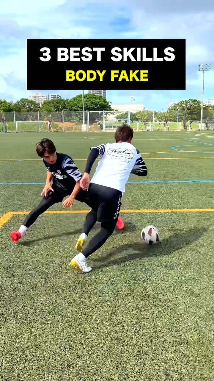 のインスタグラム：「Who is the best athlete at body fakes?🔥 ボディフェイクが上手い選手は誰？🤔  @regate_kohei  #soccer #football #skills」