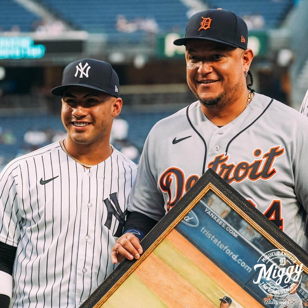 ミゲル・カブレラさんのインスタグラム写真 - (ミゲル・カブレラInstagram)「Thank you, @yankees! #GraciasMiggy」9月6日 8時41分 - miggy24