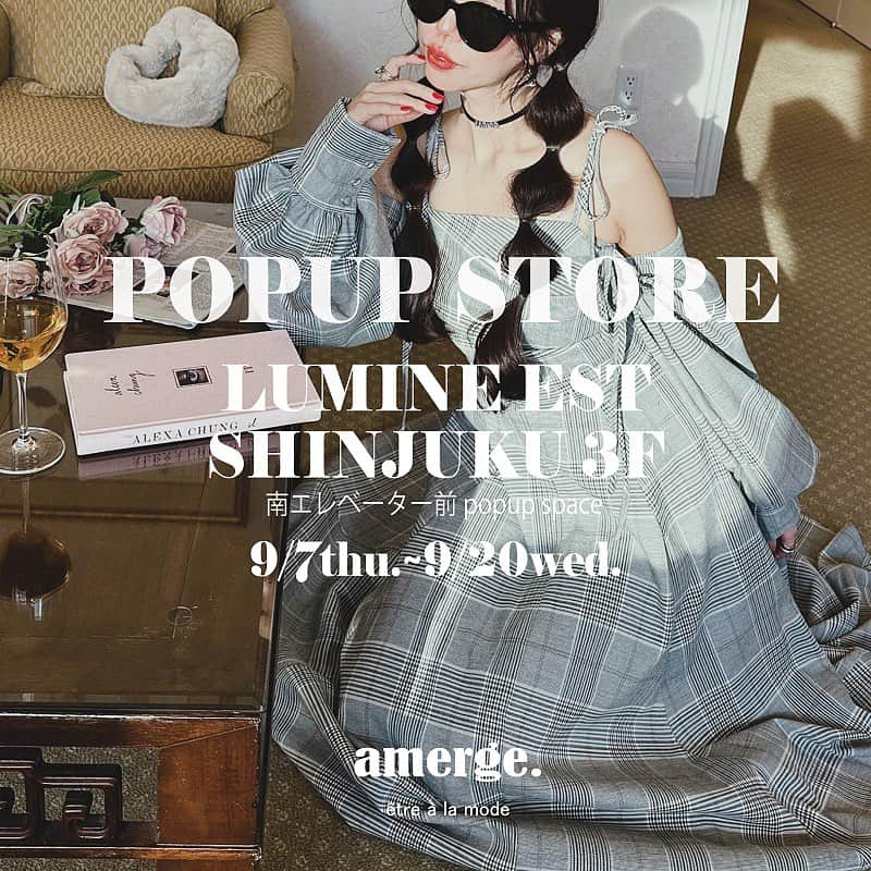 ルミネエスト新宿のインスタグラム：「【POPUP 情報＊𝐚𝐦𝐞𝐫𝐠𝐞.】  ▶ 𝐚𝐦𝐞𝐫𝐠𝐞.(アメルジュ)vintage feminine.女性らしいお洋服を提案  ---------------------------------------------------  出店期間☞ 9/7(thu)-9/20(wed) 出店区画☞ 3F 南エレベーター前  @amerge.official   皆さま是非お越しください❁  #lumineest #lumineest新宿 #lumineestshinjuku #ルミネエスト #ルミネエスト新宿 #POPUP #POPUPSTORE #期間限定#期間限定ショップ#fashion#retro #vintage #feminine」