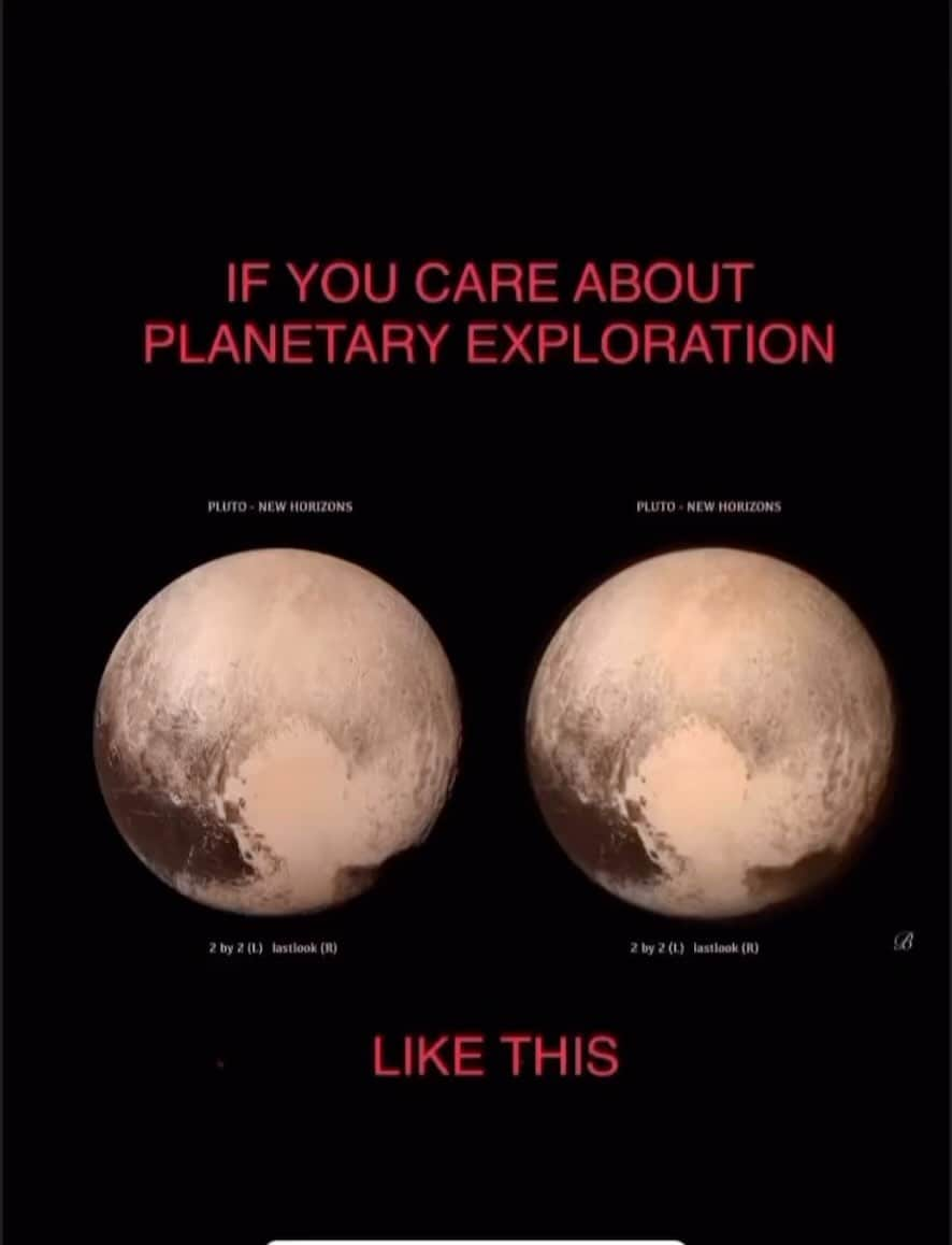 ブライアン・メイのインスタグラム：「Unbelievably, the wonderful NASA New Horizons mission which which provided mankind’s first ever close-up views of PLUTO —- and epoch-makingly went on to rendezvous with a Kuiper Belt object - ARROKOTH ————- IS UNDER THREAT.  Please help save the mission by signing the petition.  https://www.change.org/p/save-new-horizons-the-pluto-flyby-and-kuiper-belt-exploration-mission-23183a16-ea8e-4663-a614-2383fc23bef8.  See my stories right now for a link to click.  Or google New Horizons - to save the inward mission.  Thanks - Bri」