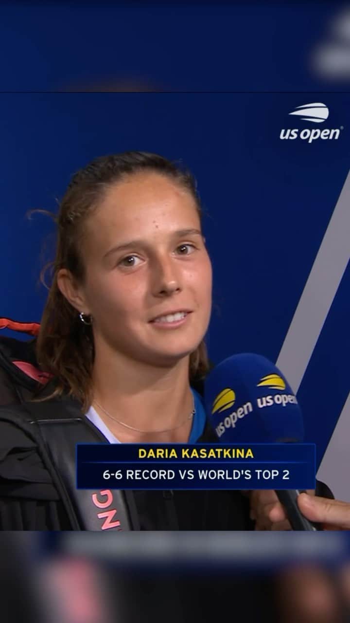 ダリア・カサトキナのインスタグラム：「Daria Kasatkina gave an memorable pre-match interview.」