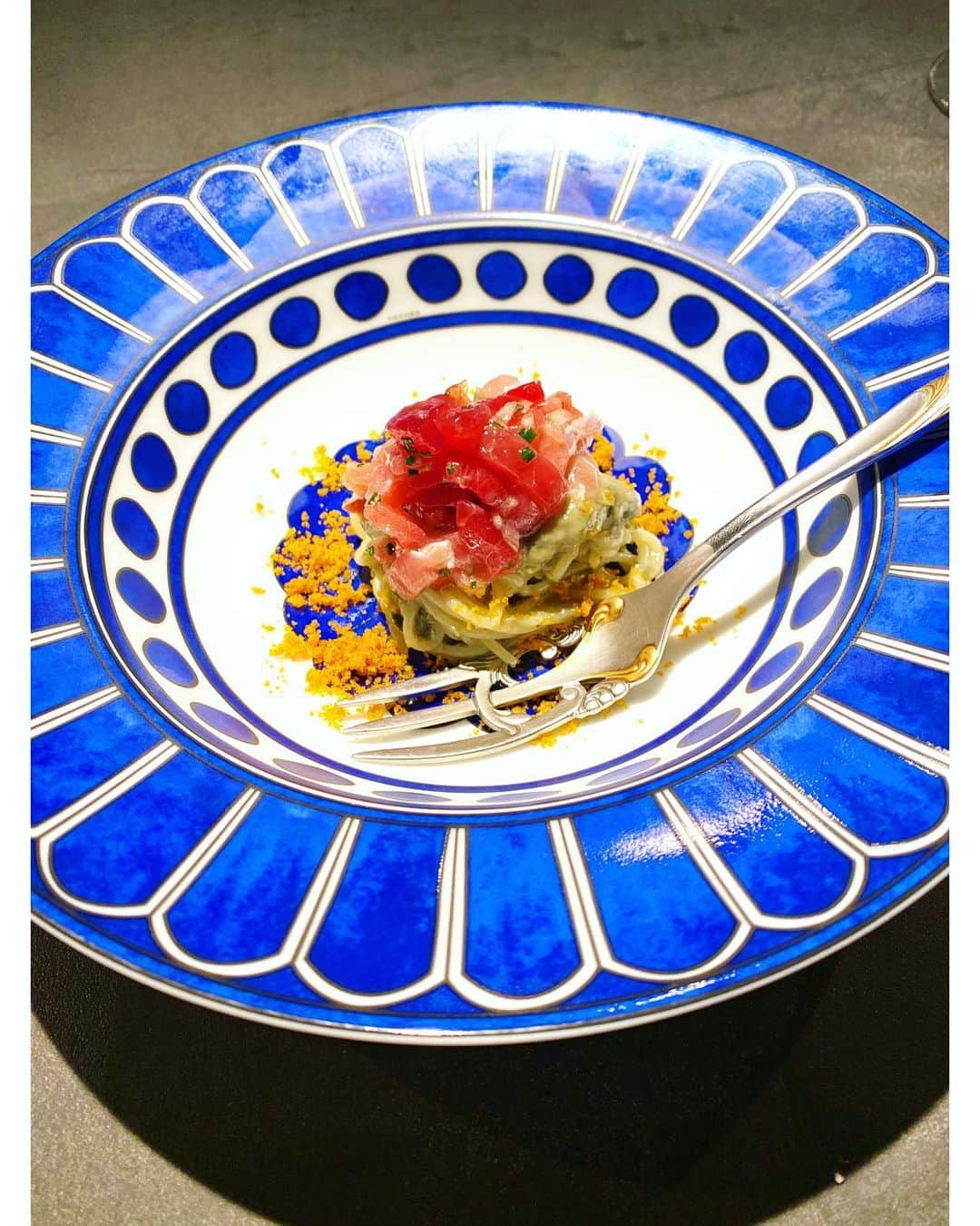 デコウトミリのインスタグラム：「これも結構前だけど！ おいしかったなぁ🥰🥰🥰 久しぶりにお酒飲んだ日でしたっ  パスタ10種類から選び放題なのがさいこう♡」