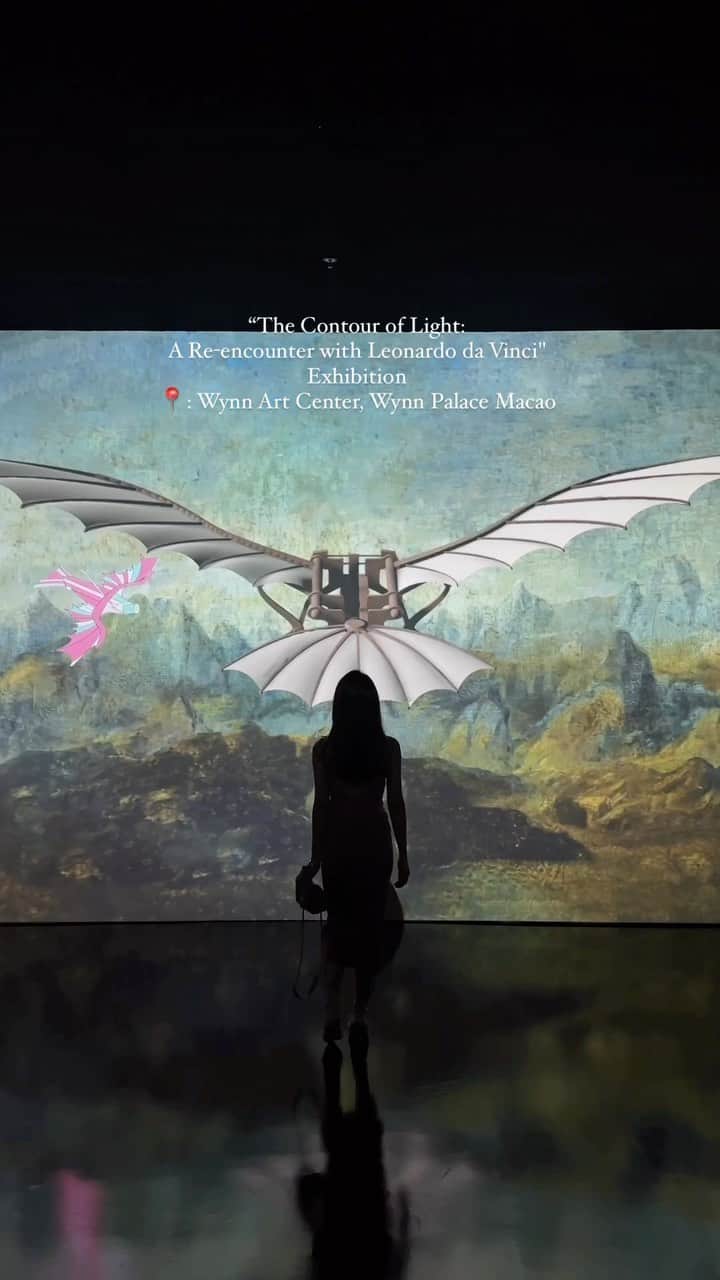 Moanna S.のインスタグラム：「a multi-sensory immersive experience of Leonardo da Vinci’s works of art and science through light projection technologies, the Renaissance mastermind metamorphoses into digital art.  #WynnPalace#ArtMacao#TheStatisticsofFortune #CheckInWithWynn」