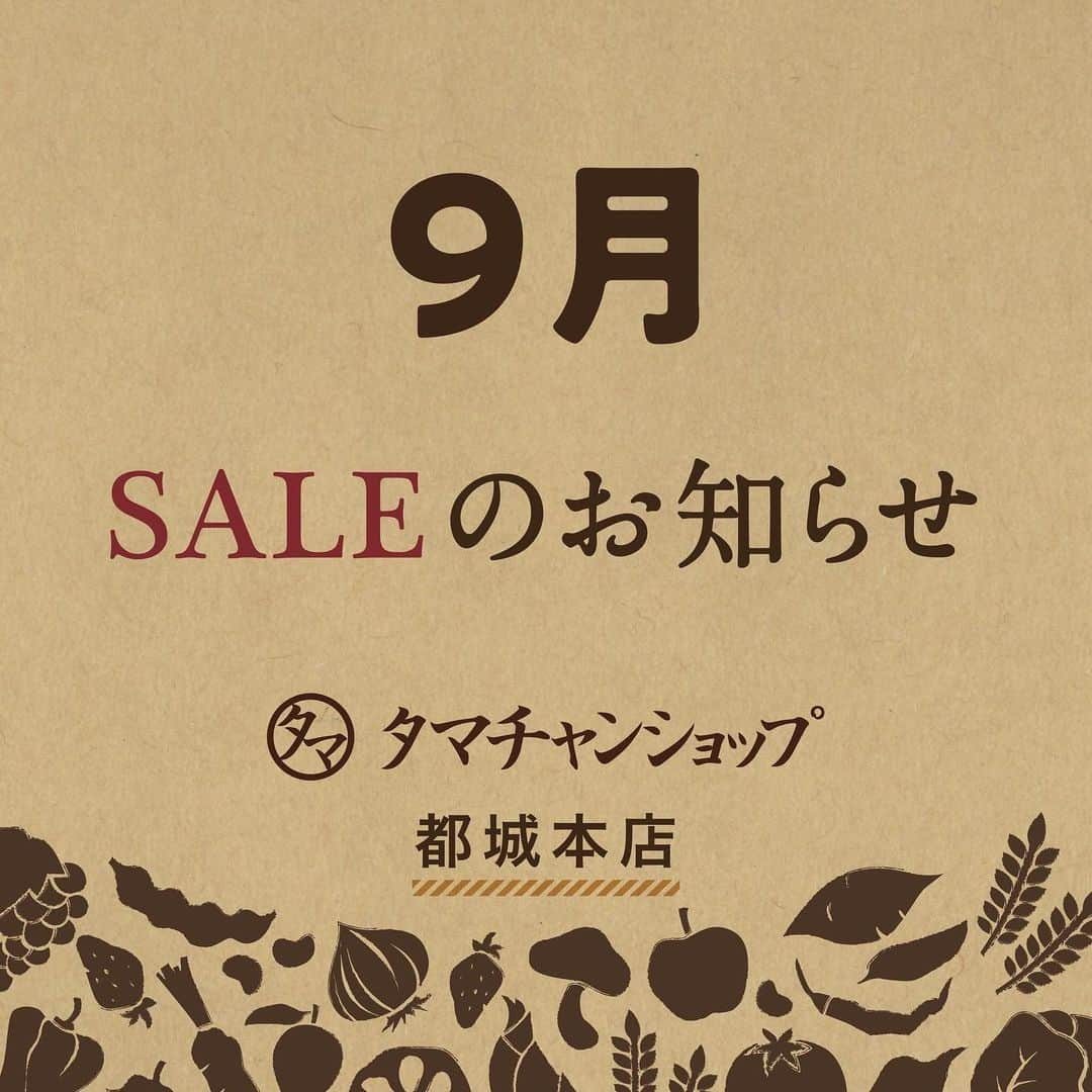 タマチャンショップ都城本店のインスタグラム：「🍄9月セールご案内🍄  【9月1日〜9月20日】  ✼タンパクオトメ新フレーバー✨ 　*ソイショコラ 　*ソイ黒ゴマ 　*ソイアーモンド 　　　　　各50袋限定！500円OFF☆  ✼煎り豆　各種10%OFF🫘  【9月16日〜9月30日】  ✼しあわせ青汁　¥1980🌿  ✼ちょーぐると＆八百屋ファイバー　 ¥3980 ✼ちょーぐると＆煎り納豆＆チーズとチーズ　¥3580 ✼ちょーぐると＆甘酒　¥3000  ✼クルミSALE 250㌘ ¥880 /  500㌘ ¥1480 / 1㌕ ¥2600 ✼クリーミークリーミー 　焦がしクルミ 2袋 ¥1000 /4袋 ¥1800  【9月生活応援セット】  ¥1980セット↓ さつまいもチップス/クランベリー100㌘/白イチジク100㌘/ゆずピール/オーツ麦茶  ¥4980セット↓ ハンドクリーム/ヘアケアセット（ボトル付）/黄コラーゲン  9月もお得なセールが盛り沢山なので、是非タマチャンショップ都城本店にいらしてください🥰✨  ___________________________________  お問い合わせはこちらから↓↓ タマチャンショップ都城本店 宮崎県都城市平江町47-10 営業時間　10:00〜18:30 TEL  080-9281-6554 . . ___________________________________ #タマチャンショップ都城本店 #タマチャンショップ #たまちゃんショップ #タマちゃんショップ #セール　#SALE」