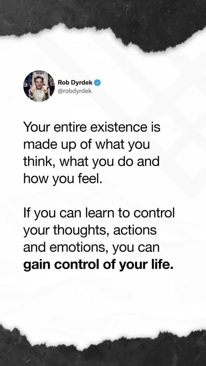 ロブ・ディアデックのインスタグラム：「What do you actually control in this life? It is nothing more than your thoughts, actions and emotions.  #MachineMindset」