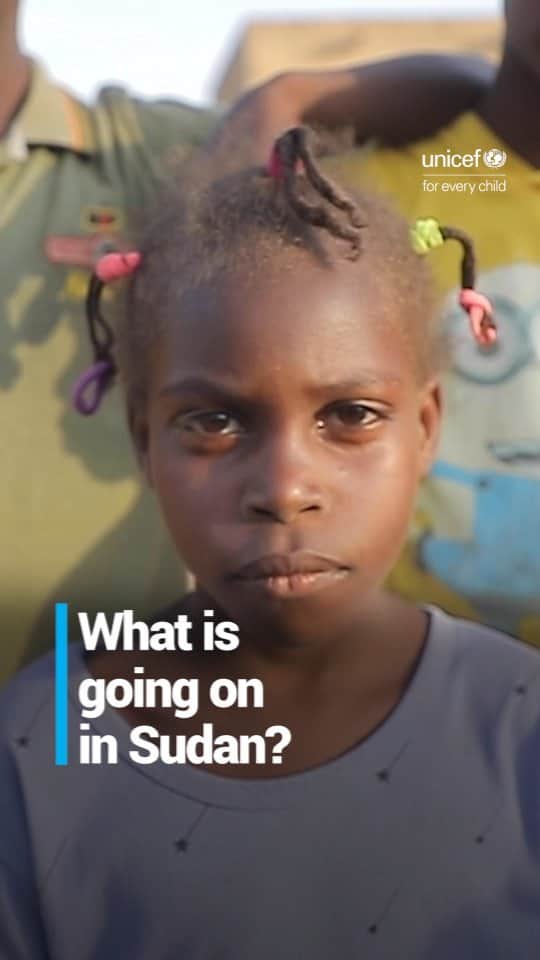 unicefのインスタグラム：「⚠️ Children forced to flee their homes. ⚠️ Families in need of urgent humanitarian assistance.  Here’s everything you need to know about the conflict in Sudan and how UNICEF is supporting vulnerable children.」