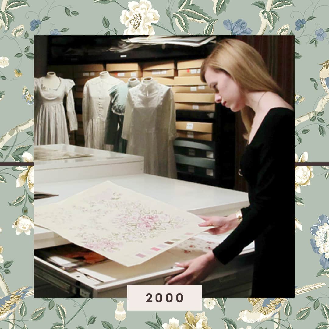 ローラアシュレイのインスタグラム：「In the year 2000, the Laura Ashley website launched and the archive was established. The Laura Ashley archive showcases the brand’s rich heritage and holds hundreds of thousands of Laura Ashley treasures.⁣ ⁣ #70YearsofLauraAshley」