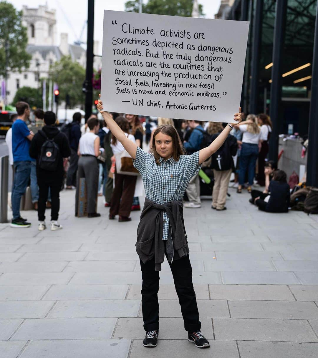 グレタ・トゥーンベリさんのインスタグラム写真 - (グレタ・トゥーンベリInstagram)「We need climate activists now more than ever. After a summer full of extreme weather and shattered records, the world is still gearing up towards climate catastrophe. People all over the globe are already experiencing the first hand consequences of this crisis, and it will get much worse unless we radically change course. The world leaders have proven time and time again that they are not going to “save us”, rather they spend their time creating conditions to benefit themselves and big destructive industries. It now falls on us to step up. Everyone who has the possibility to speak up and take action have a moral obligation to do so. On September 15th we will once again strike for climate justice, to #EndFossilFuels . We need you to join us! Check your local Fridays For Future group and find out more at fridaysforfuture.org . 📸: @mattjarvismedia」9月7日 2時08分 - gretathunberg