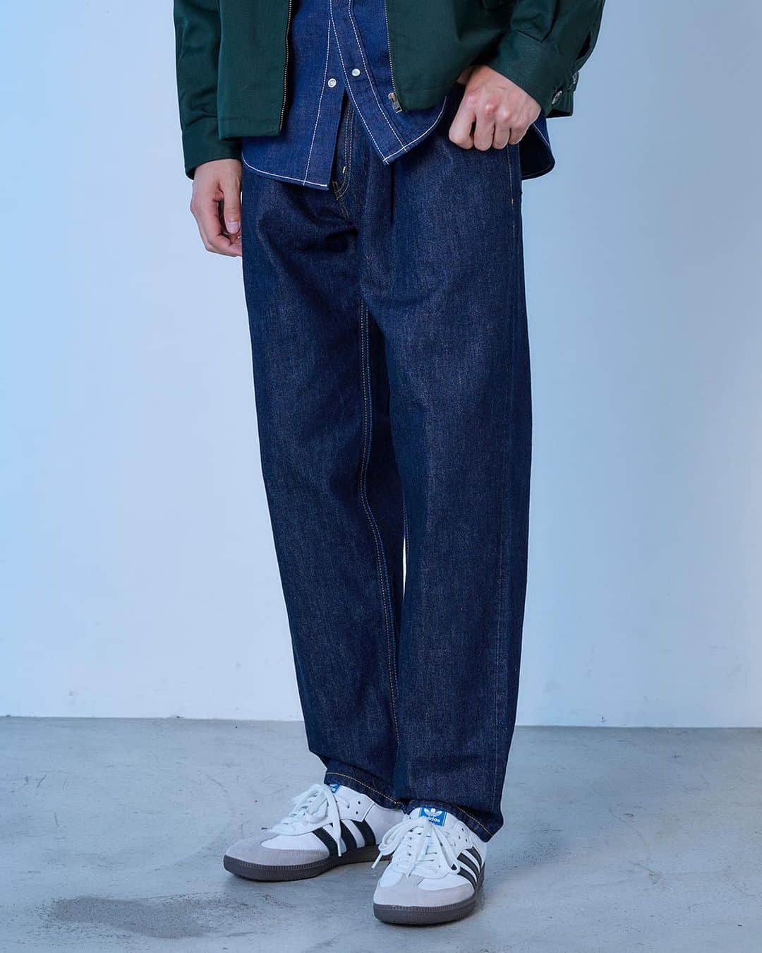 のインスタグラム：「.  JAPAN BLUE JEANS 2023 Autumn & Winter Collection  BOTTMS 13oz Wide Tapered 5P  その他　参考商品　  @denimlabo_web   #japanblue #japanbluejeans #kojima #Kurashiki #okayama #selvedge #selvedgedenim #jeans #denim #indigo #aging #madeinjapan #madeinokayama  #ジャパンブルー  #ジャパンブルージーンズ #児島 #倉敷 #岡山 #日本製」