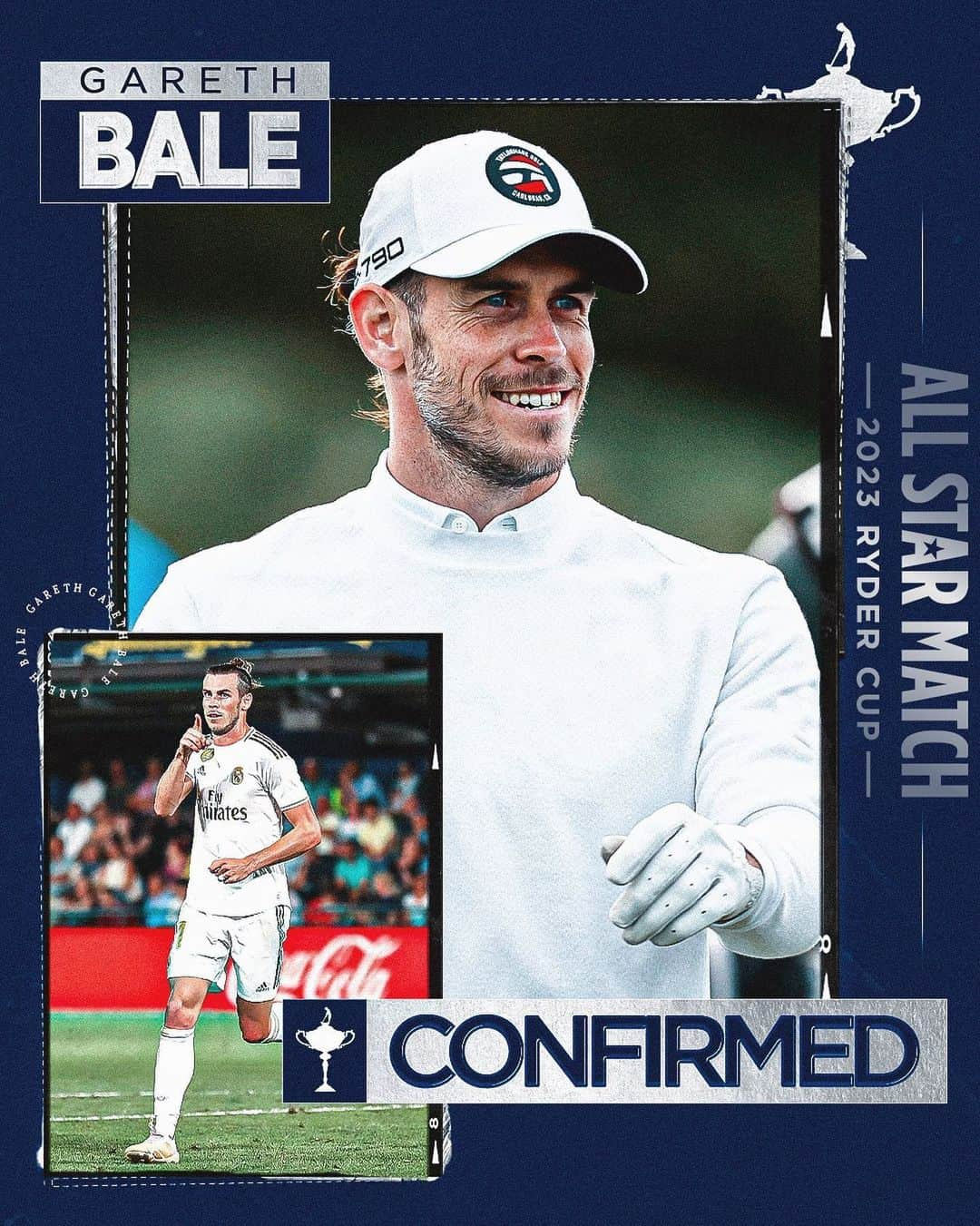 ガレス・ベイルのインスタグラム：「Representing Team Monty ⚽️  @garethbale11 will be teeing it up in the Ryder Cup #AllStarMatch.」