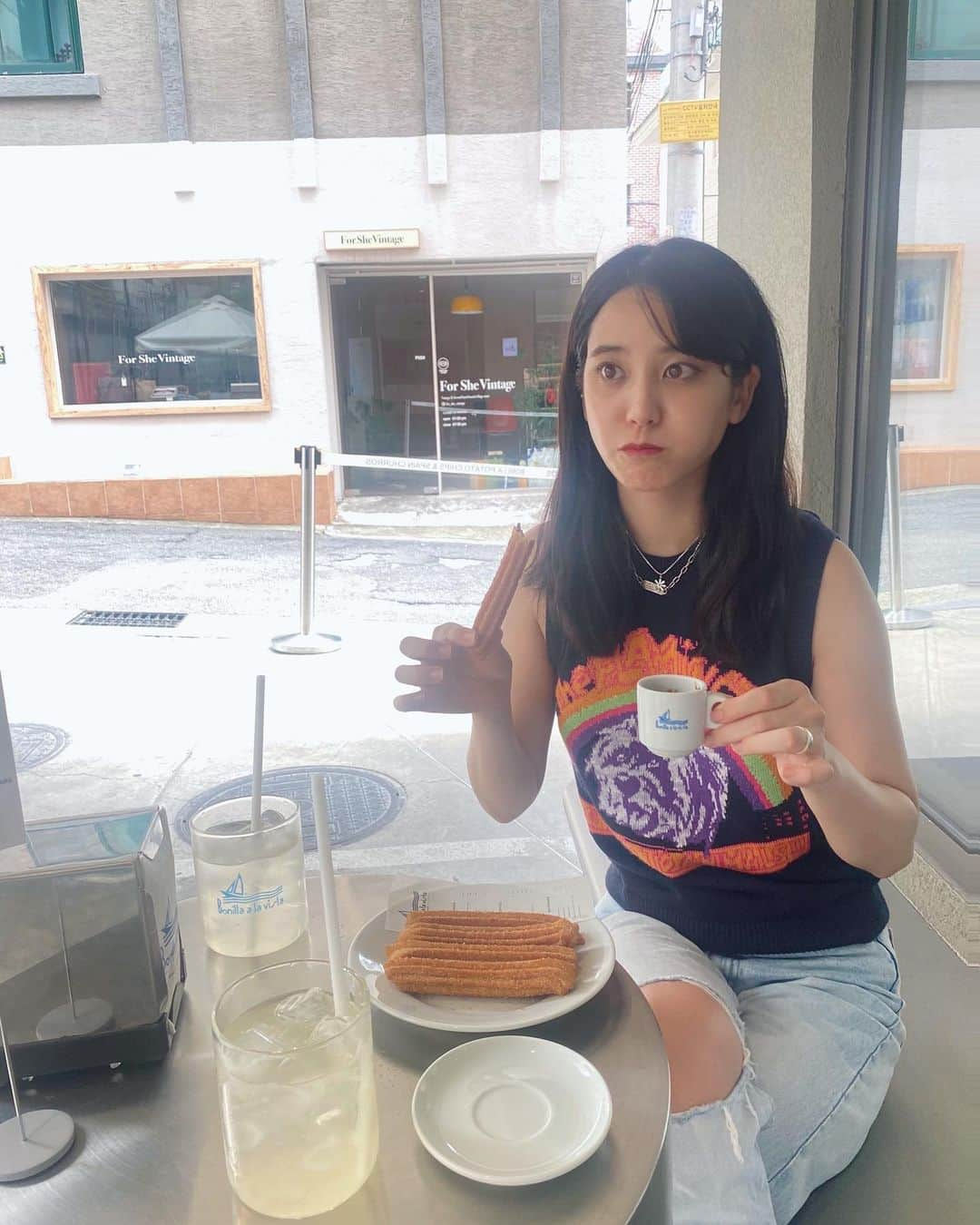 山崎紘菜のインスタグラム：「많이 먹었습니다.🇰🇷」