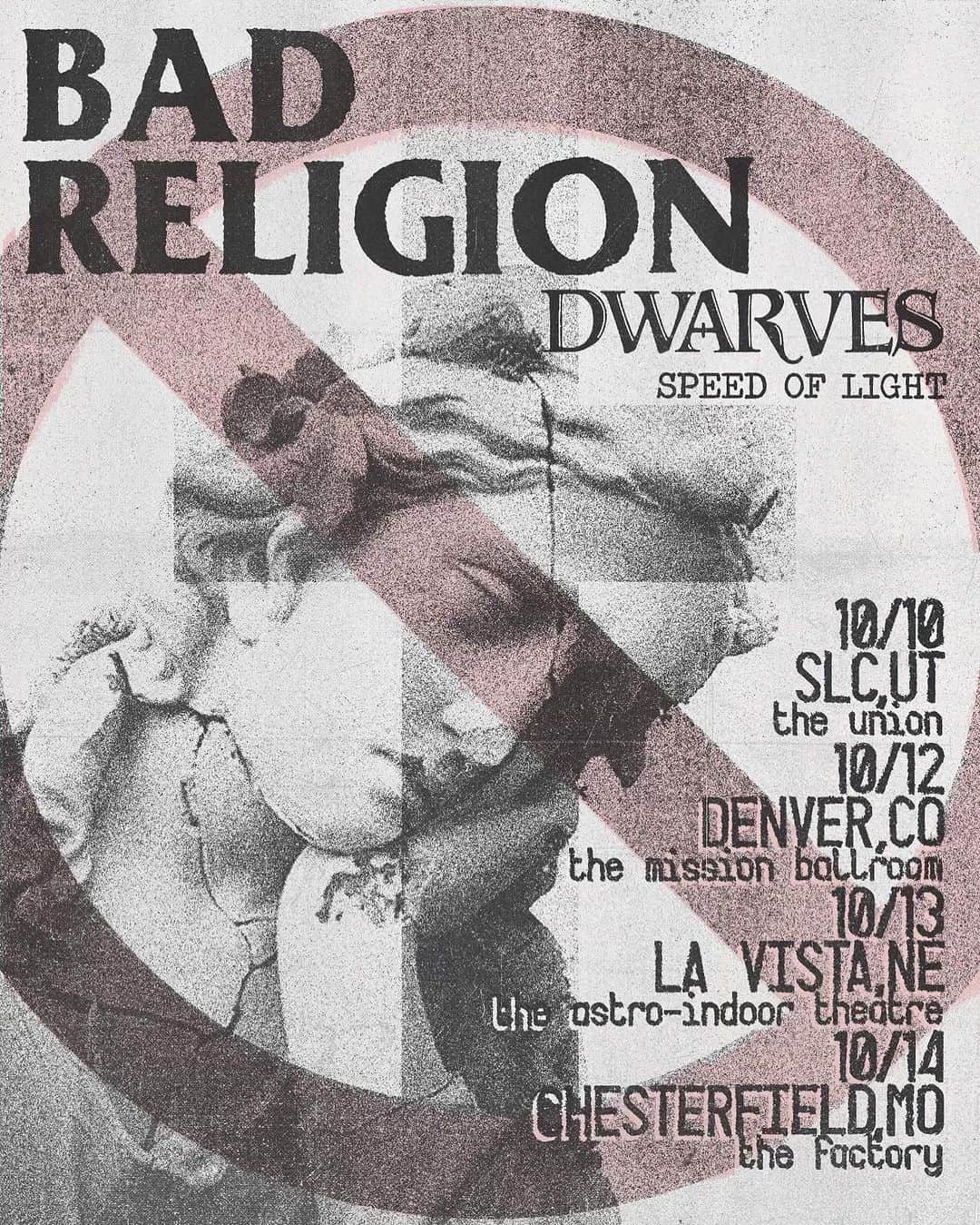 のインスタグラム：「Ya-hey! The legendary @thedwarves will be with us for a few shows! 🔥🔥🔥 Tickets are available at badreligion.com ✏️ Flyer design @joshjurk」