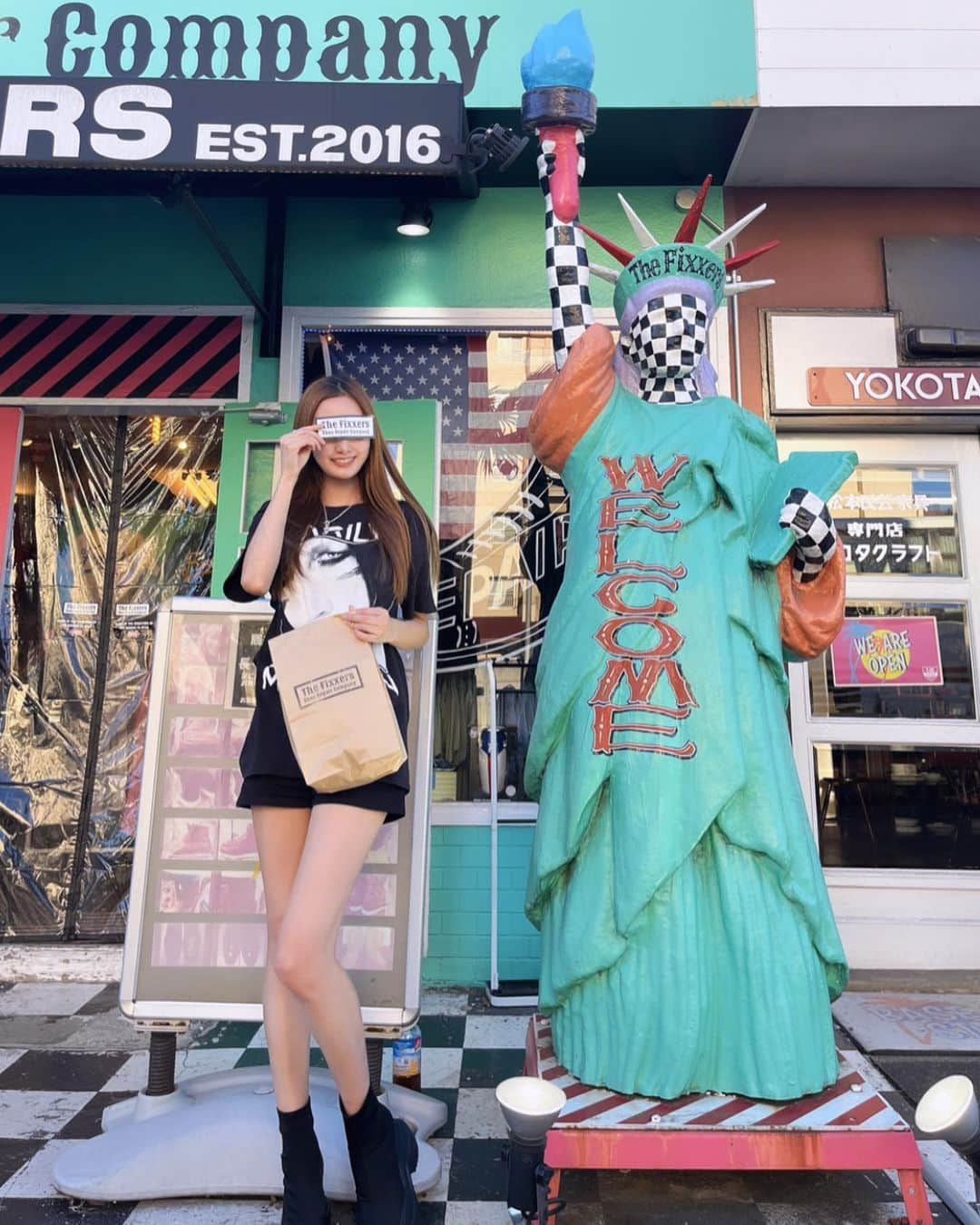 浅香ななみさんのインスタグラム写真 - (浅香ななみInstagram)「. 🗽🍔🇺🇸❤️ . . #福生 #ベーグル #blueseal #cafe #diner」9月6日 21時09分 - _773.a_