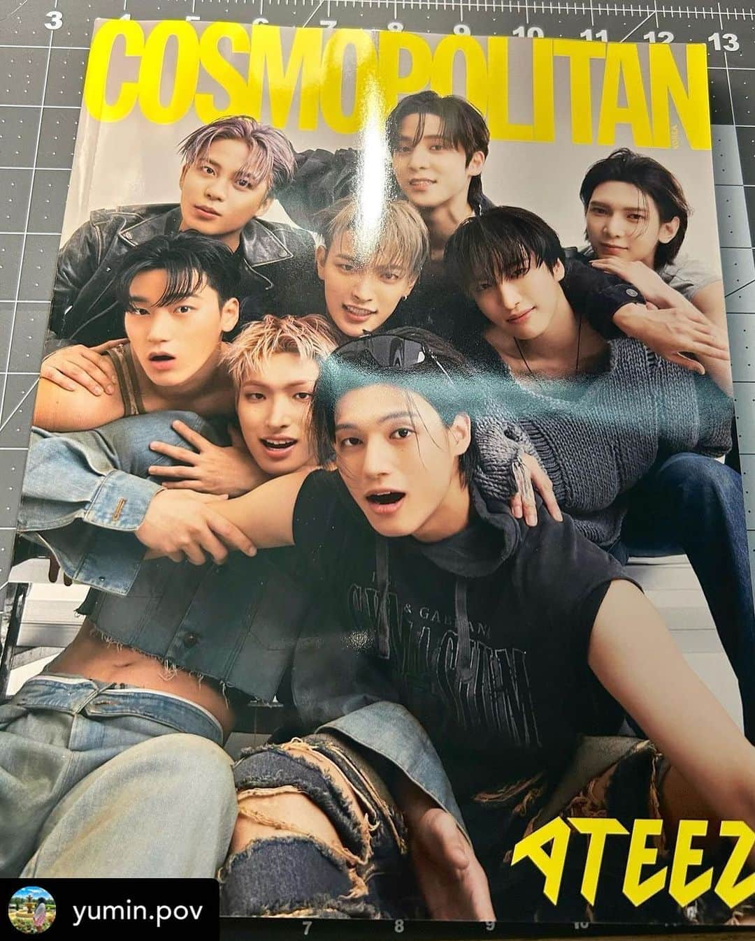 allkpopTHESHOPさんのインスタグラム写真 - (allkpopTHESHOPInstagram)「#Repost • @yumin.pov Y’all! My Ateez Cosmopolitan magazine came today! 🫶🏾🫶🏾 I’m a happy #atiny 🏴‍☠️」9月6日 21時19分 - allkpoptheshop