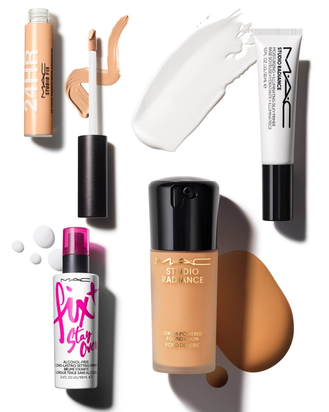 M·A·C Cosmetics UK & Irelandさんのインスタグラム写真 - (M·A·C Cosmetics UK & IrelandInstagram)「The perfect base routine doesn’t exi-  Get the PERFECT long-lasting, glowy base routine with our NEW Studio Radiance Serum-Powered™ Foundation.  🤍Prep the skin with ☁️Studio Radiance Moisturizing + Illuminating Silky Primer to ensure a smooth makeup application and add a dewy luminosity to the skin.  🤍Apply ✨Studio Radiance Serum-Powered™ Foundation to instantly hydrate skin whilst evening out skin tone and texture. 🤍 Conceal any areas that need a little extra coverage with 🧈Studio Fix 24-Hour Smooth Wear Concealer 🤍 Lock everything into place with a spritz of 💦Fix + Stayover.  Click the link in our bio to be virtually matched to your perfect shade or go in-store and speak with an artist NOW!  #MACCosmeticsUK #MACStudioRadiance #SerumPowered」9月6日 22時00分 - maccosmeticsuk