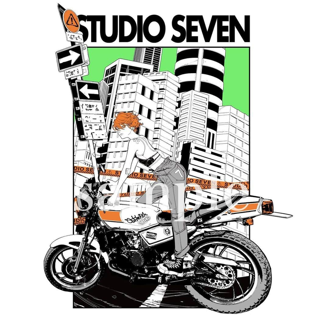 NAKAKI PANTZのインスタグラム：「⚠️STUDIO SEVEN ×NAKAKI PANTZ⚠️  この度、アパレルブランドSTUDIOSEVEN( @seven.official )様との描き下ろしコラボアイテムが9/9(土)より販売開始となります。  コラボ記念として STUDIOSEVEN NAKAMEGUROでは期間限定でパネル展示、ノベルティキャンペーンも実施。 皆様是非お立ち寄りくださいませ🧡💚  詳細はHPにて公開中です！ https://www.seven-official.jp/ . . . . #studioseven  #illustration#art#artworks#일러스트#그림#삽화#絵#イラスト#アート」