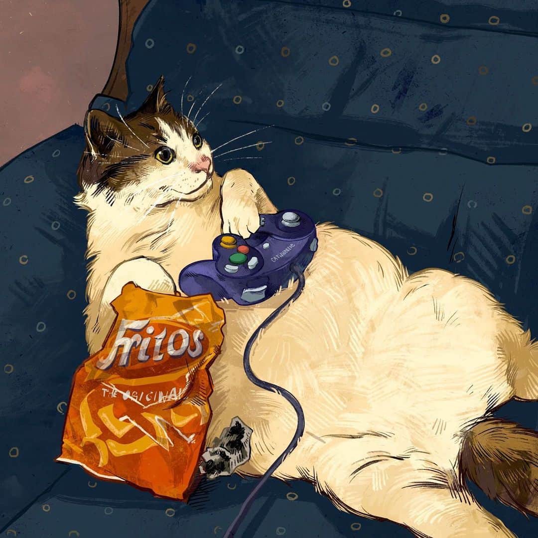 Tumblrさんのインスタグラム写真 - (TumblrInstagram)「what do we think these meow meows are playing???🎮  art by @catwheezie / catwheezie.tumblr.com」9月6日 22時13分 - tumblr