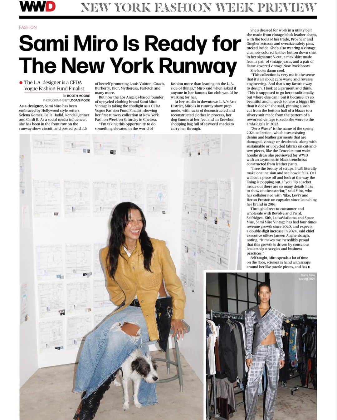 Sami Miroさんのインスタグラム写真 - (Sami MiroInstagram)「THE @WWD COVER STORY‼️ “SAMI MIRÓ IS READY FOR THE RUNWAY.” IT’S TRUE!!! Thank you @boothmoore - your writing captured my journey and highlighted the essence of my work and passion. It's truly an honor to have your words bring my story to life and share it with the world through such a prestigious publication. Forever grateful. Another special thank you to @alexxandrasanchez for believing in me. SAMI MIRO VINTAGE RUNWAY LET’S GO!」9月6日 22時55分 - samimiro