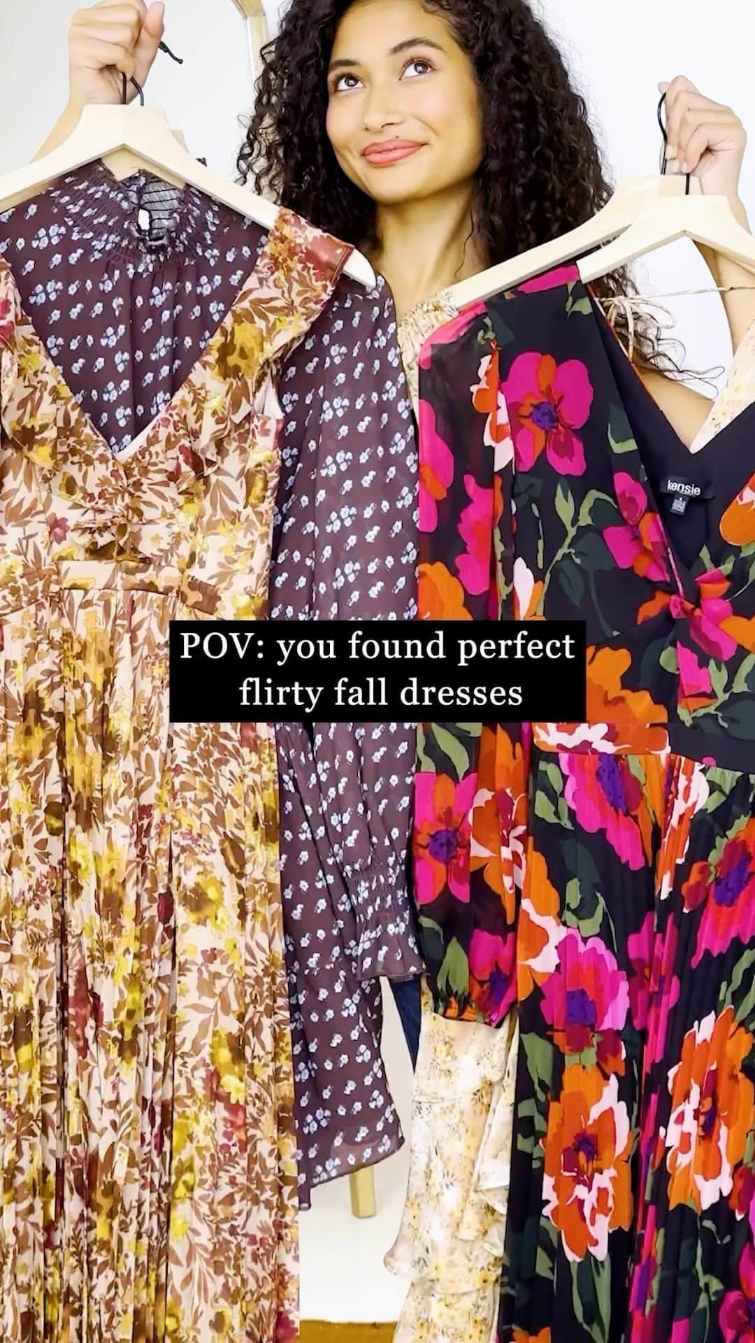 のインスタグラム：「Fall is here which means you need some flirty #dresses to kick off the season. 🍂 #FallStyle #FallFashion」