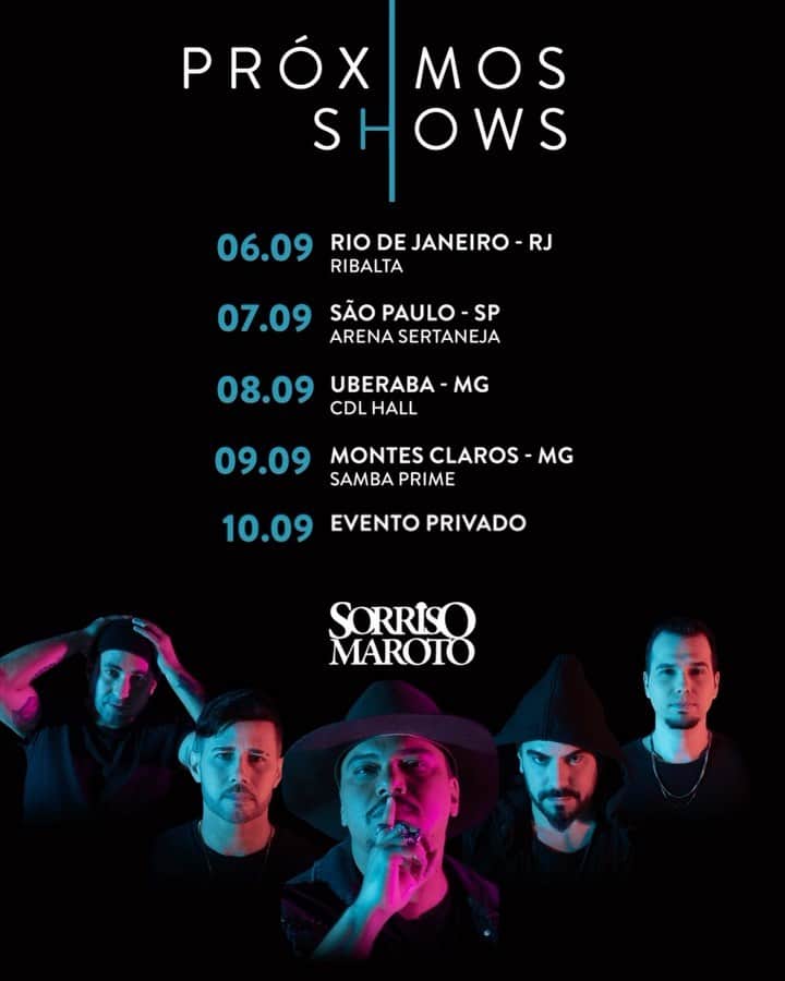 Sorriso Marotoのインスタグラム：「Play no feriadão turma! 🙌🏽 Serão 5 shows nos próximos dias, quem vem curtir um pagode com a gente? Boraaaa 😎  📍Link de ingressos na bio」