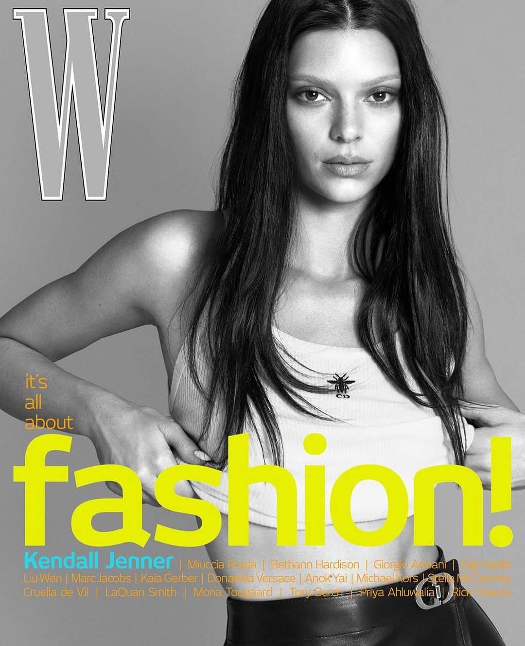 クリス・ジェンナーのインスタグラム：「Kendall on the @wmag September issue cover, shot by @mertalas 🤍 @saramoonves @kendalljenner」