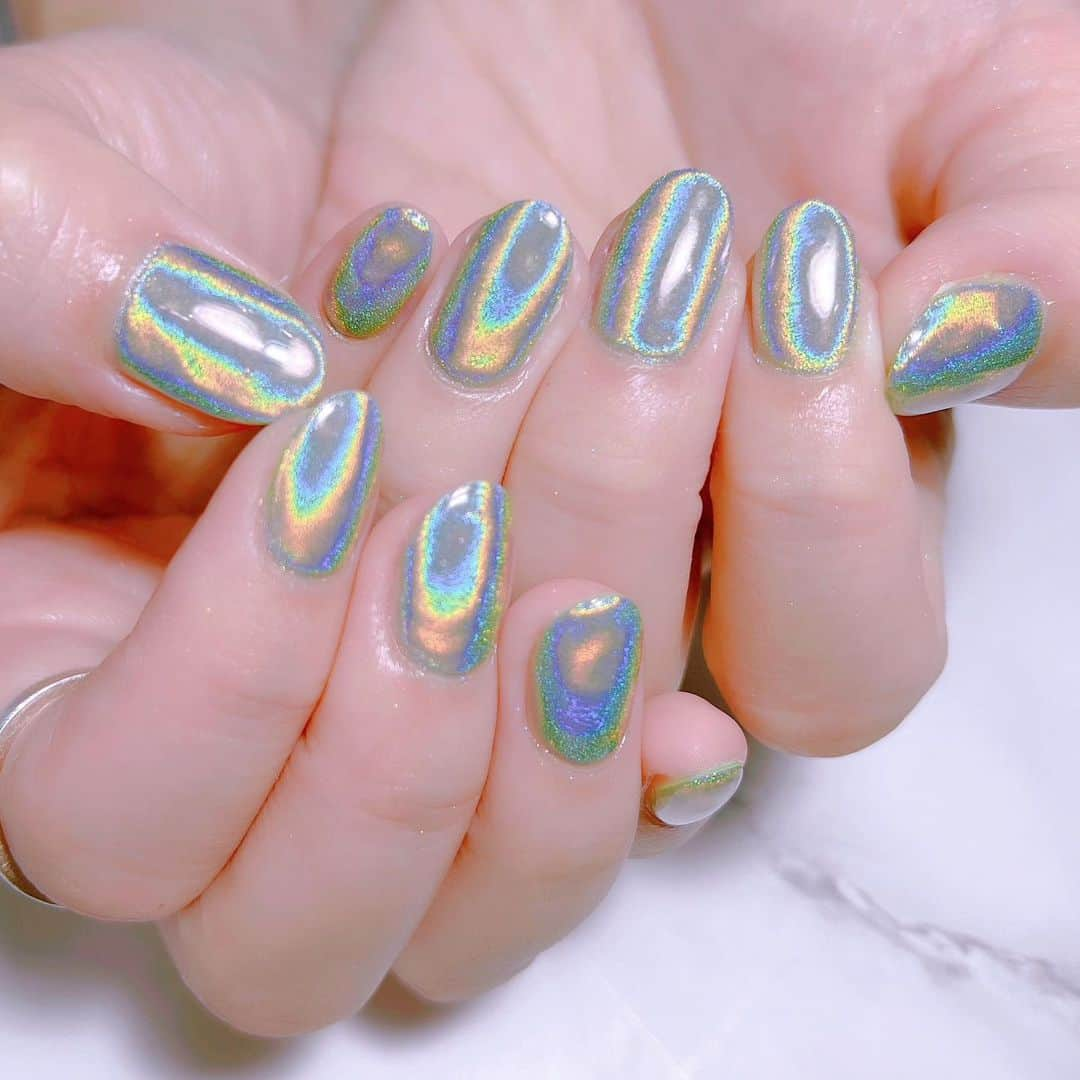 なかやまちえこさんのインスタグラム写真 - (なかやまちえこInstagram)「unicorn🦄⠀ ⠀ @licaxxx1 さん⠀ ⠀ @aby_sharenail #nail #nails #nailart #ネイル #美甲 #ネイルアート  #japanesenailart #manucure #japanesenails #manicurist #gelnails #أظافر #네일아트 #미용  #เพ้นท์เล็บ #artedeuñas #เพ้นท์เล็บเจล #ジェルネイルデザイン #ネイルデザイン #nagelkunst #ユニコーンネイル #unicornnails⠀ @pregel.jp ネオンイエローに @preanfaofficial PlanetPowder ミーティアシャワー（こちらは既に廃盤です🥲」9月7日 0時14分 - chiekonakayama