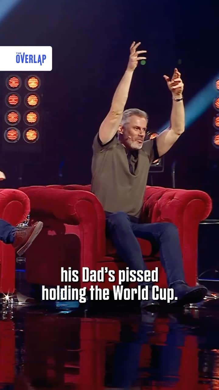 ジェイミー・キャラガーのインスタグラム：「“His dad’s p***** holding the World Cup!” 🏆  @gneville2 & @23_carra recall the off field antics surrounding the 2006 WC 🤣  The Overlap on Tour is available on Sky On Demand & NOW TV 📺」
