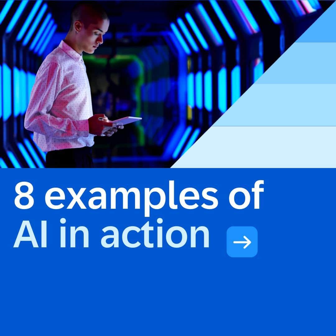 SAPのインスタグラム：「Enterprise use of AI is growing fast. 📈 Swipe to reveal eight examples with lessons for businesses of all kinds.」